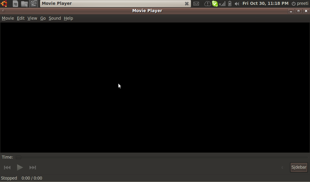 Movie Player did not come up in maximized state. A restore and maximize fixed the issue, temporarily.