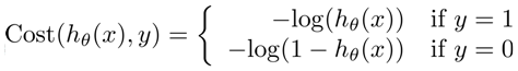 cost function of logistic regression