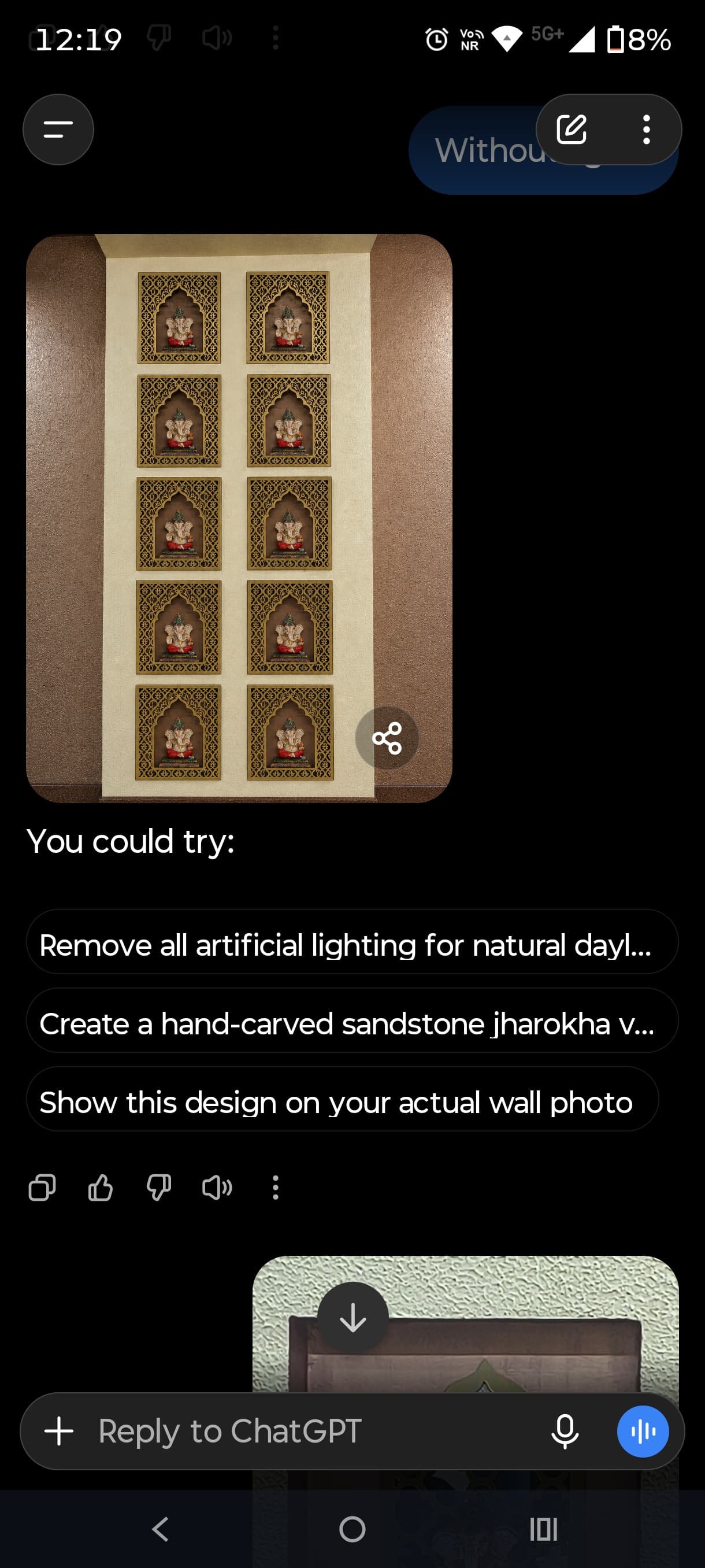 The same mockup without the AI’s gold lighting, closer to how the brass would really look